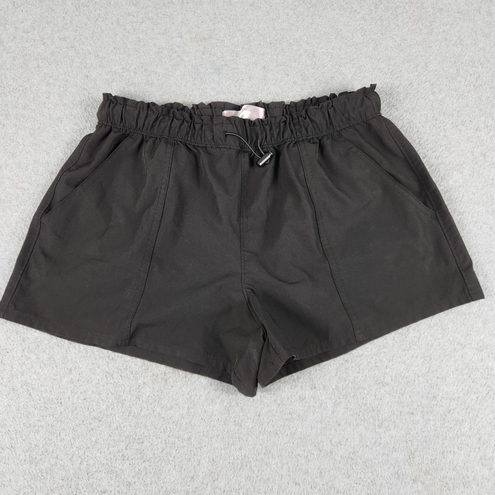 No Boundaries Shorts Womens Medium Black Comfort Fit Stretch Drawstring Waist